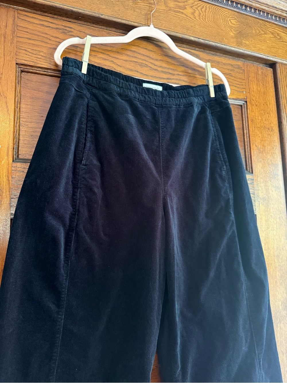 NWT PILCRO Izzie Relaxed Pull On Barrel Trousers Corduroy Navy High Waisted M - Picture 4 of 11